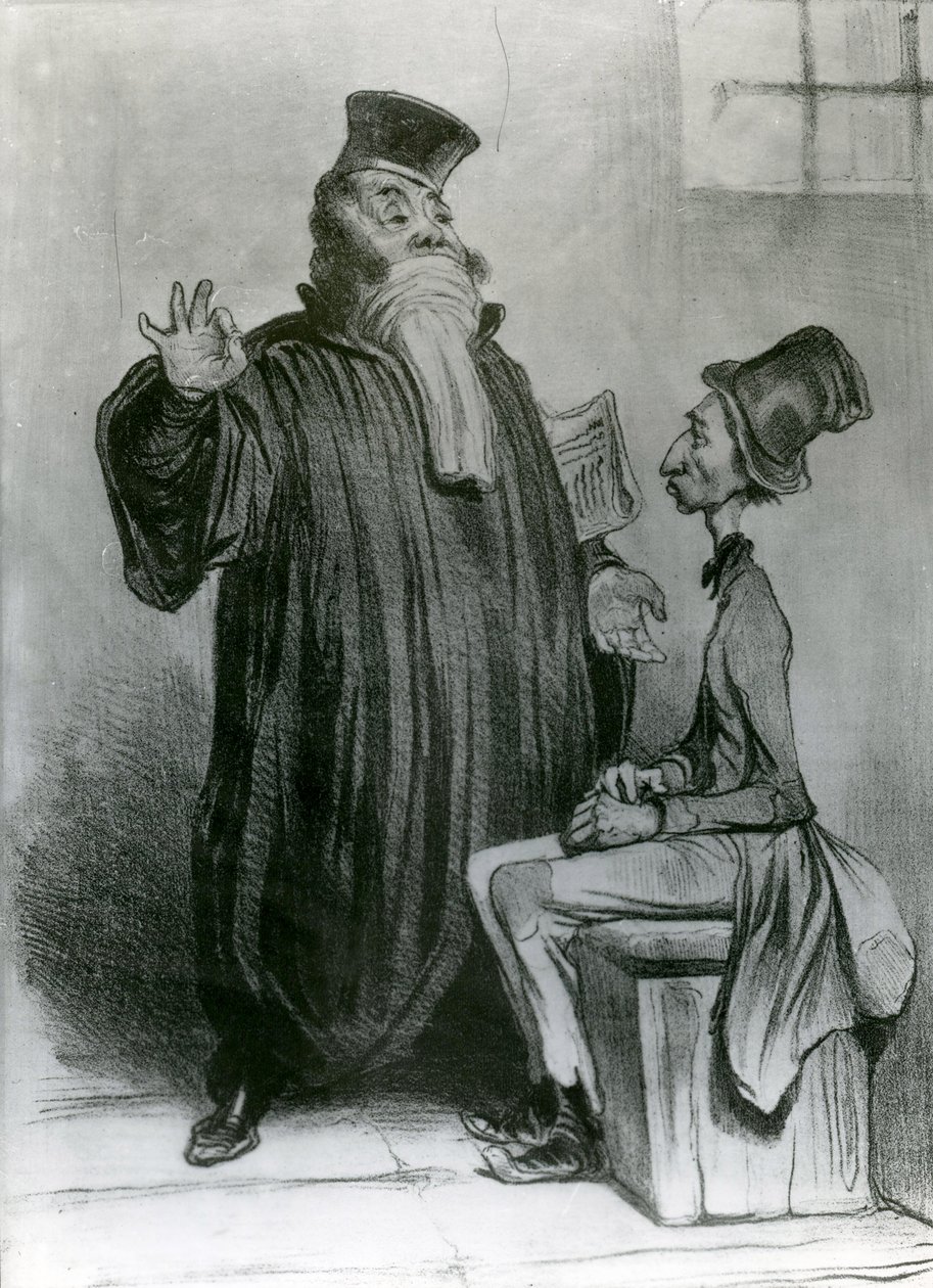 Robert-Macaire律师，1836年（石版画） 作者 奥诺雷·杜米埃