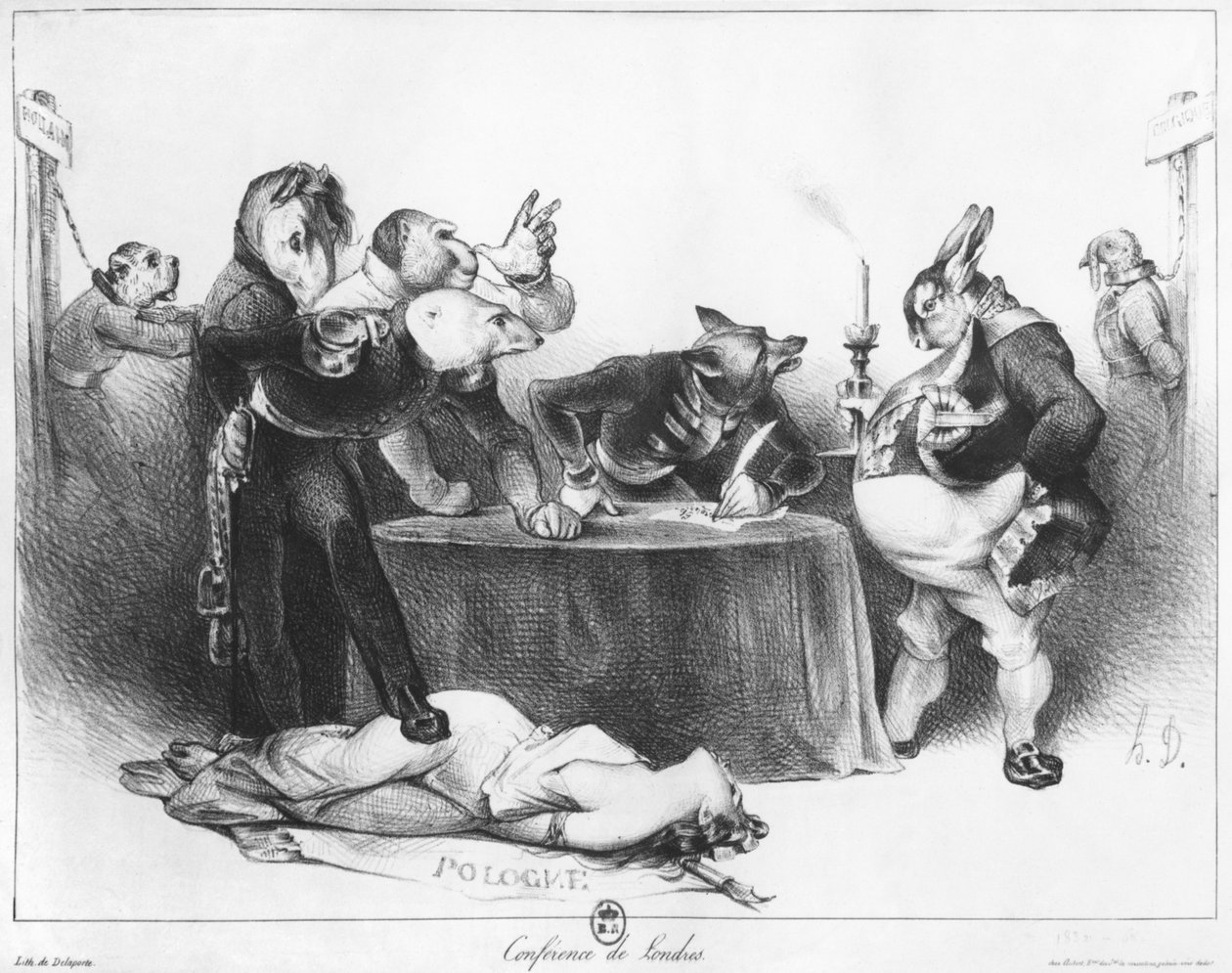 伦敦会议，1832年 作者 奥诺雷·杜米埃