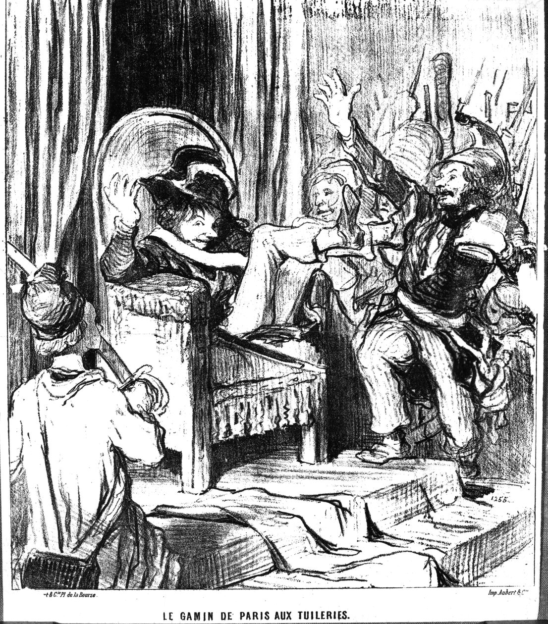 1848年3月4日，“Le Charivari”中的“杜乐丽的巴黎海胆” 作者 奥诺雷·杜米埃