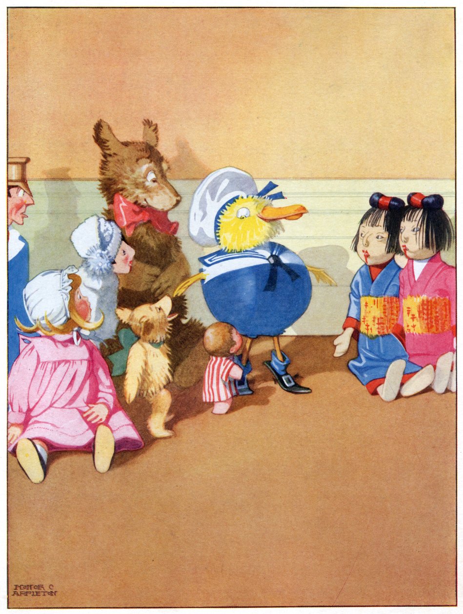 他看起来如此自豪和重要，来自 Blackie & Co 出版的《约瑟芬管家》的插图。 作者 荣誉夏洛特阿普尔顿