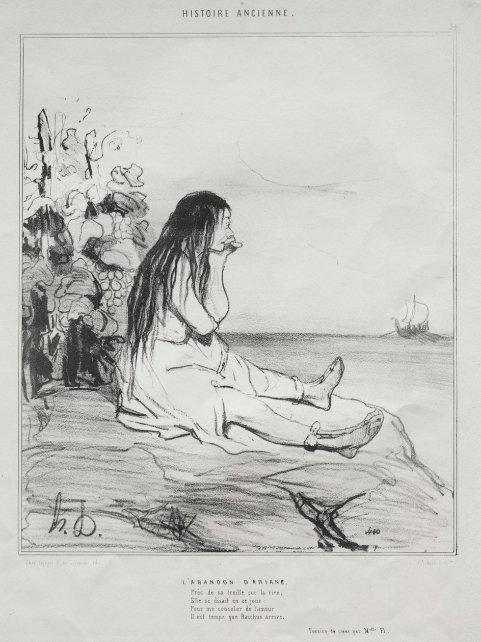 古代历史，第24页：1842年9月4日放弃Ariadne。 作者 奥诺雷·杜米埃