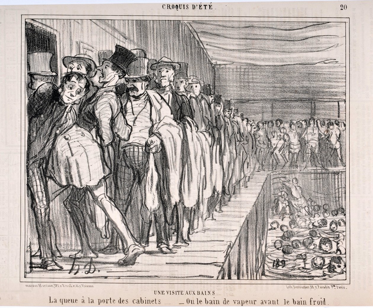 Honore Daumier (1808-1879) Charivari 的艺术作品可追溯至 1858 年： Serie CRUQUIS D
