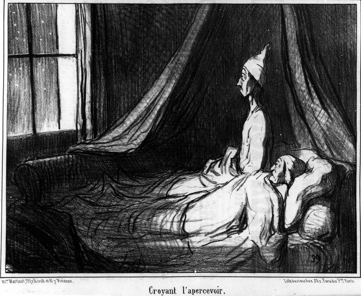 相信能看到他，Honore Daumier（1808-1879）的漫画。"Charivari" 作者 奥诺雷·杜米埃