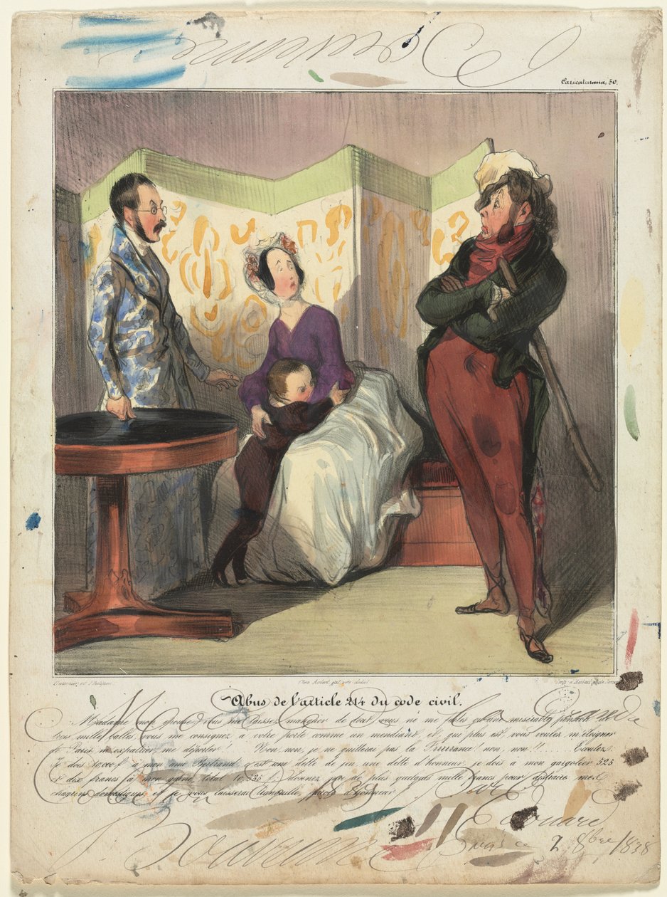 Caricaturana (plate 50)：违反《民法典》第 24 条 作者 奥诺雷·杜米埃