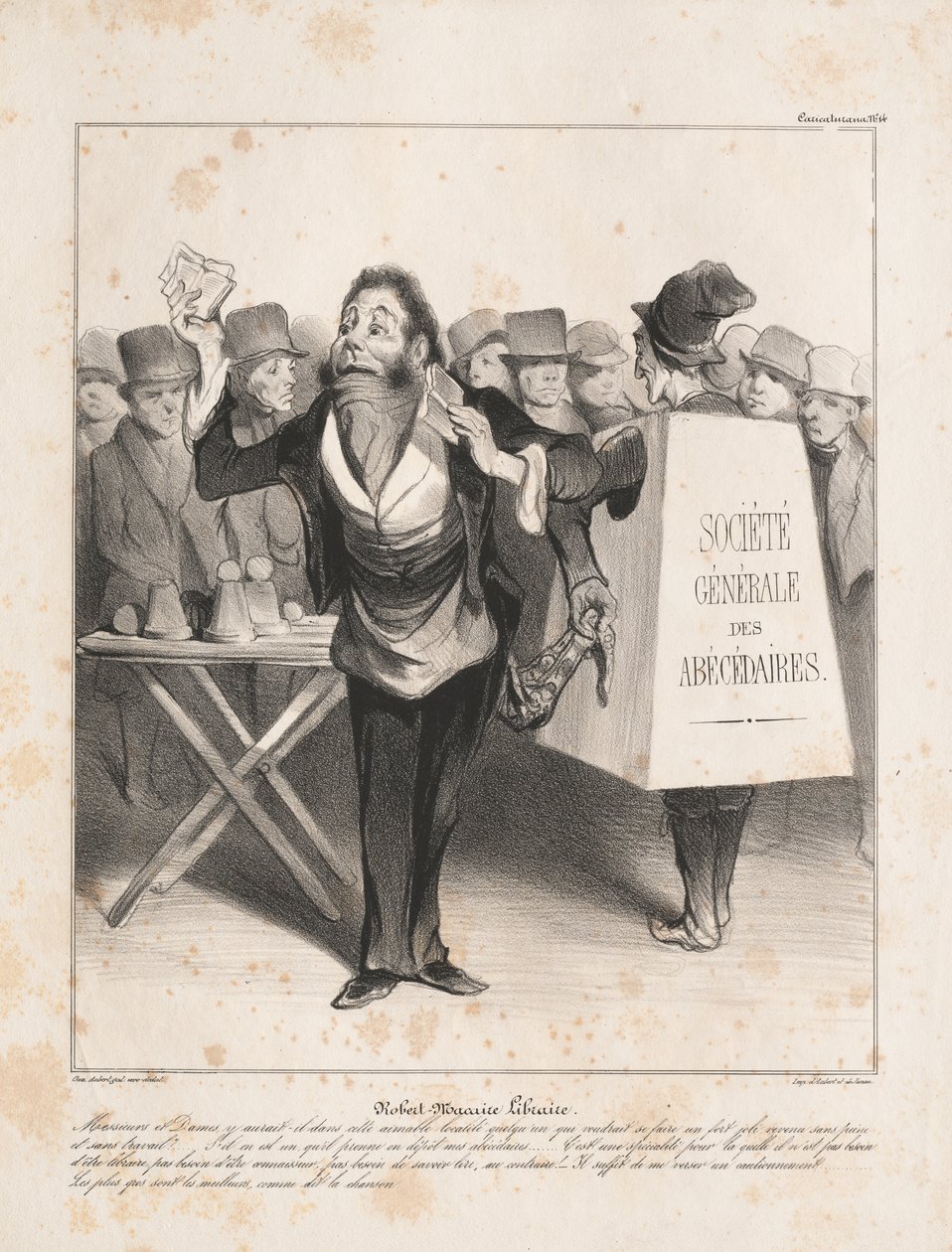 Caricaturana: Pl. 14, Robert Macaire Bookseller (Caricaturana: Pl. 14, Robert Macaire Bookseller) 作者 奥诺雷·杜米埃