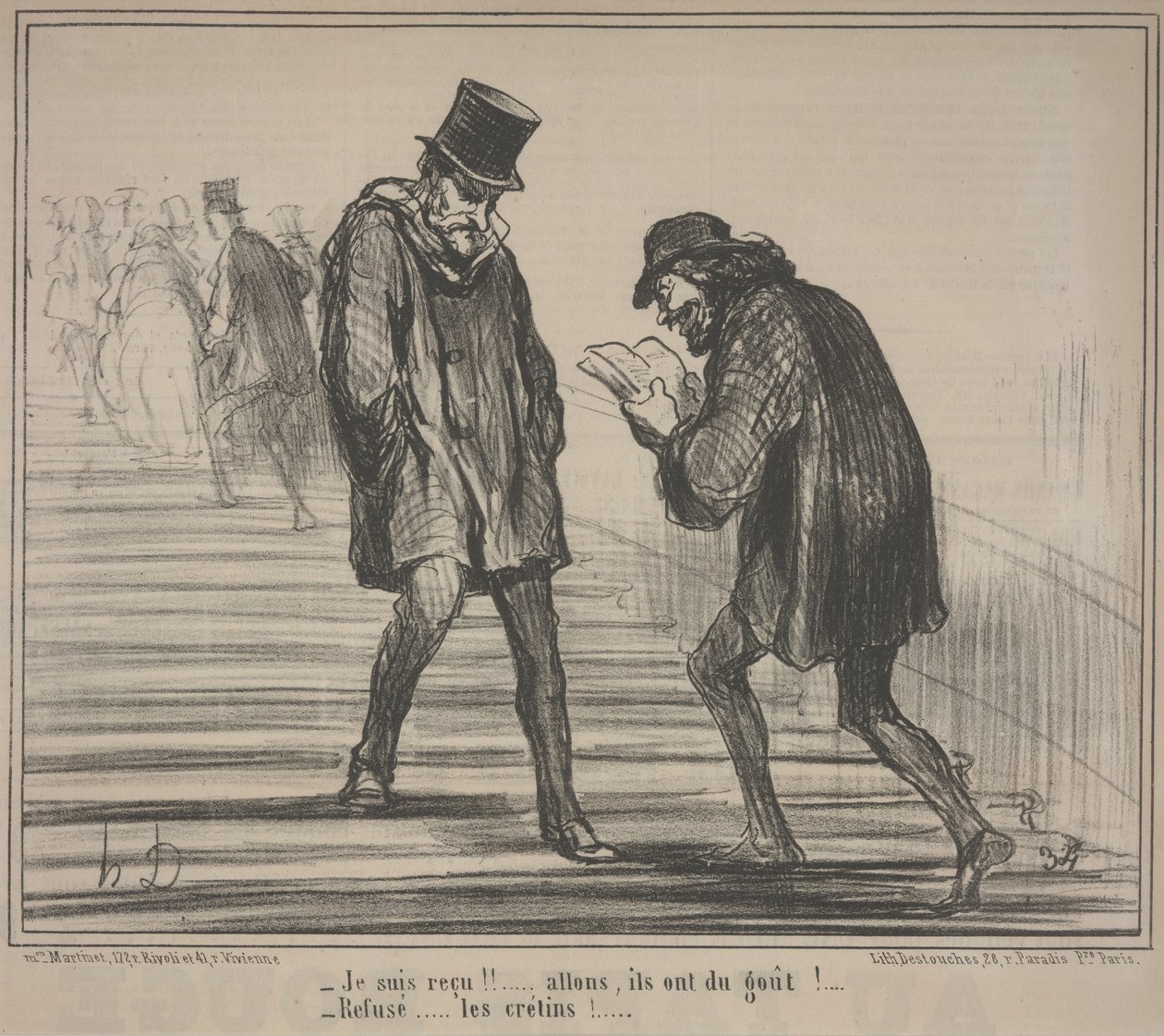 Exposition 1859, no. 5: I passed! 作者 奥诺雷·杜米埃