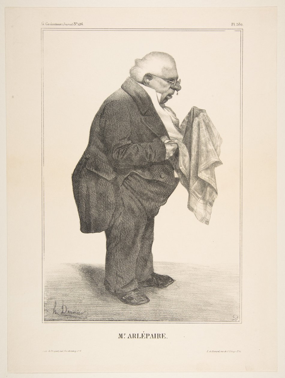 哈雷·佩尔（HarléPère），发表于《漫画》（La Caricature no。 136，1833年6月5日，1833年6月5日。 作者 奥诺雷·杜米埃