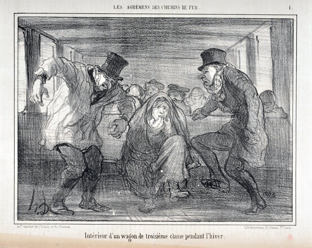 "Les Agrements des Chemin de fer "系列插图 作者 奥诺雷·杜米埃