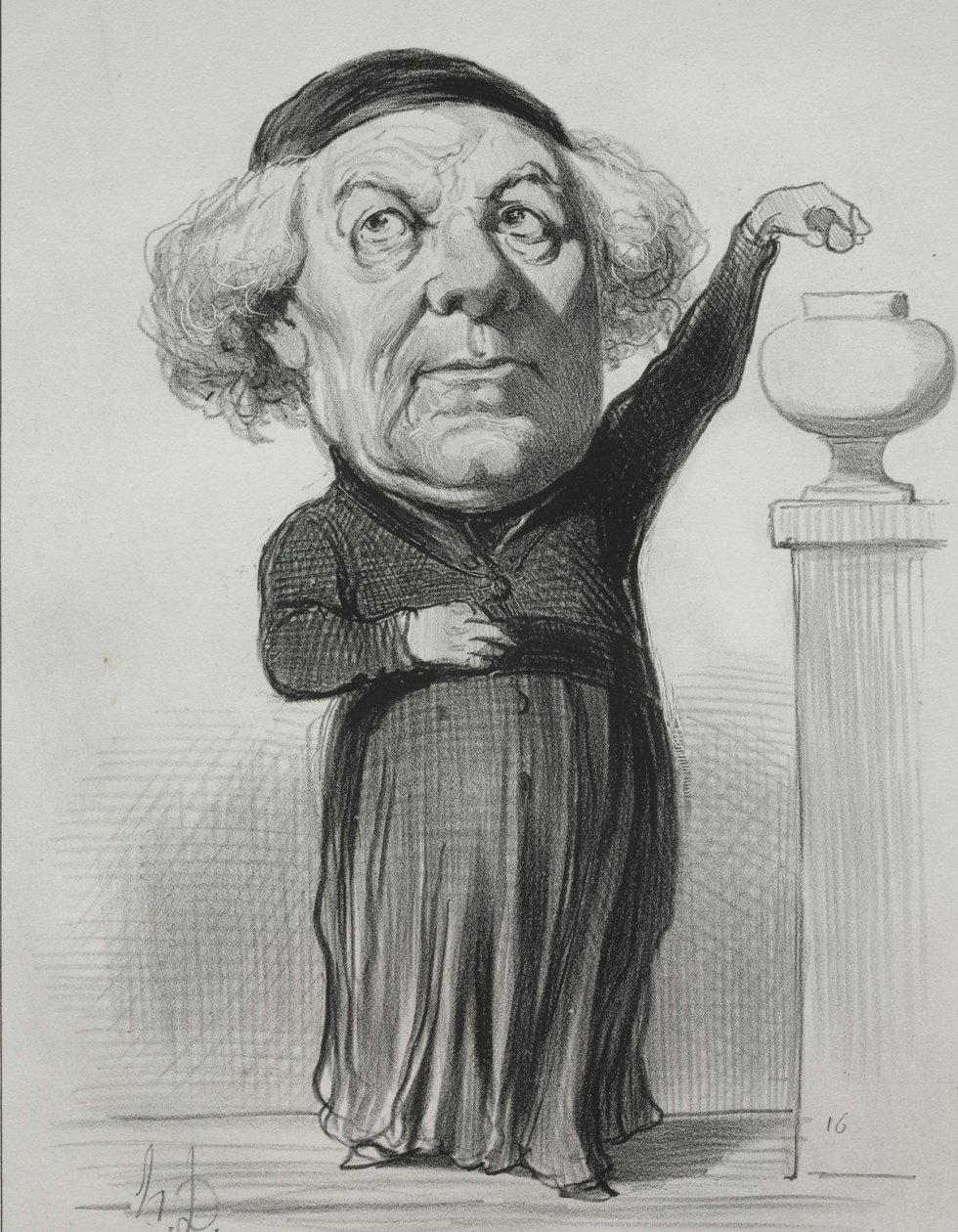 让·雅克·费耶特（Jean Jacques Fayet），奥尔良主教，1849年。 作者 奥诺雷·杜米埃