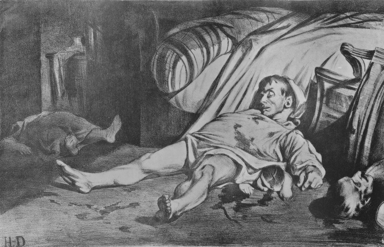 La Rue Transnonian，1834年 作者 奥诺雷·杜米埃