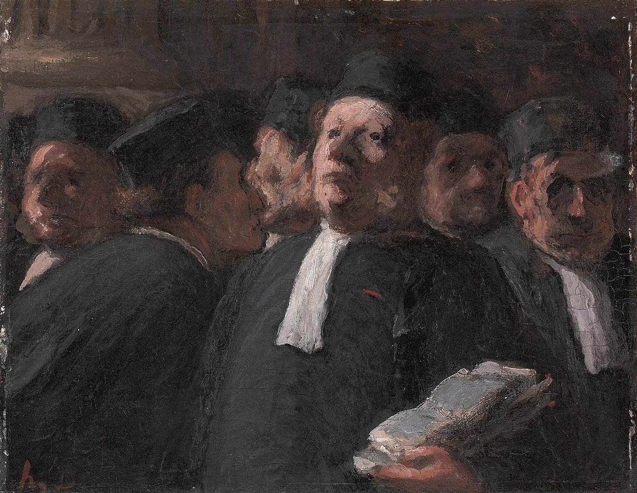 司法宫（Palais de Justice）的Salle des Pas-perdus， 作者 奥诺雷·杜米埃