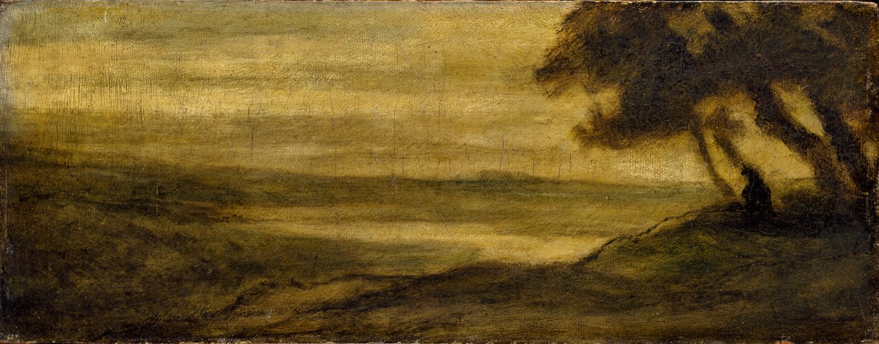 有人物的风景，约1860年 作者 奥诺雷·杜米埃