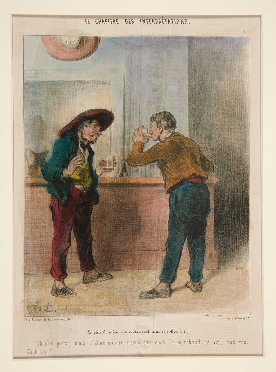 Le charbonnier aime être (est maitre) chez lui，选自 Le Chapitre des Interpretations 作者 奥诺雷·杜米埃