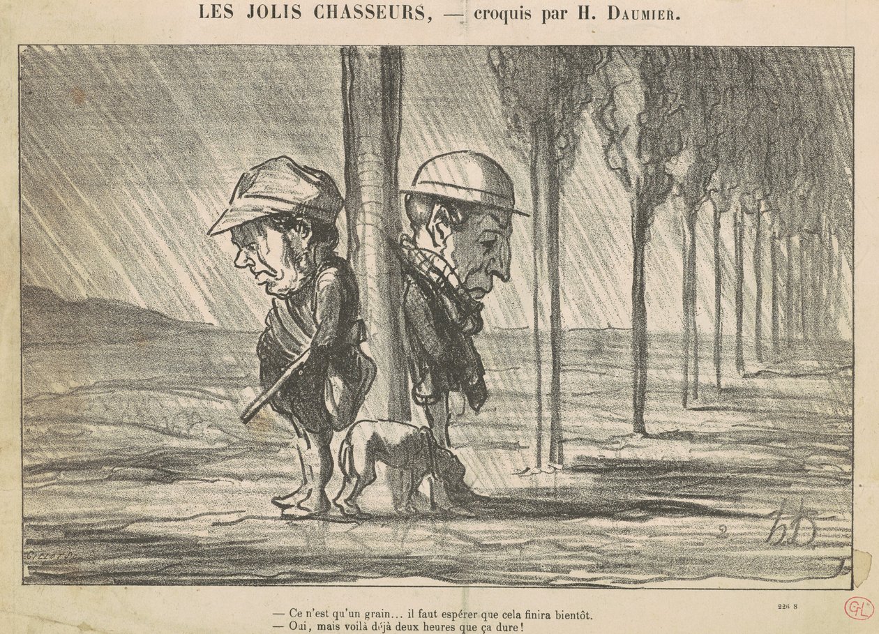 优秀的猎人》(Les Jolis Chasseurs) 作者 奥诺雷·杜米埃