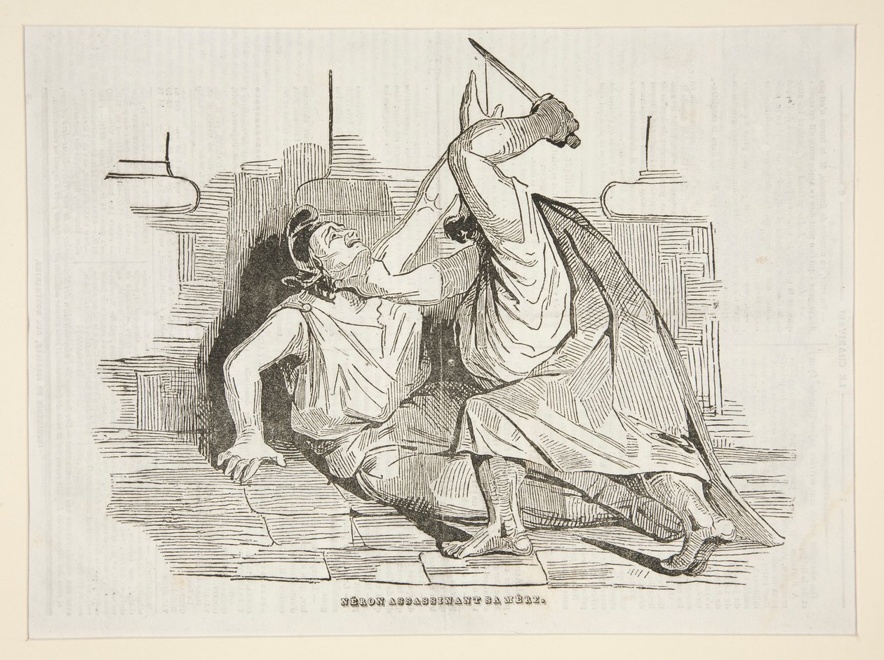 Neron assassinant sa mere，摘自《查理周刊》1834 年 4 月 9 日 作者 奥诺雷·杜米埃
