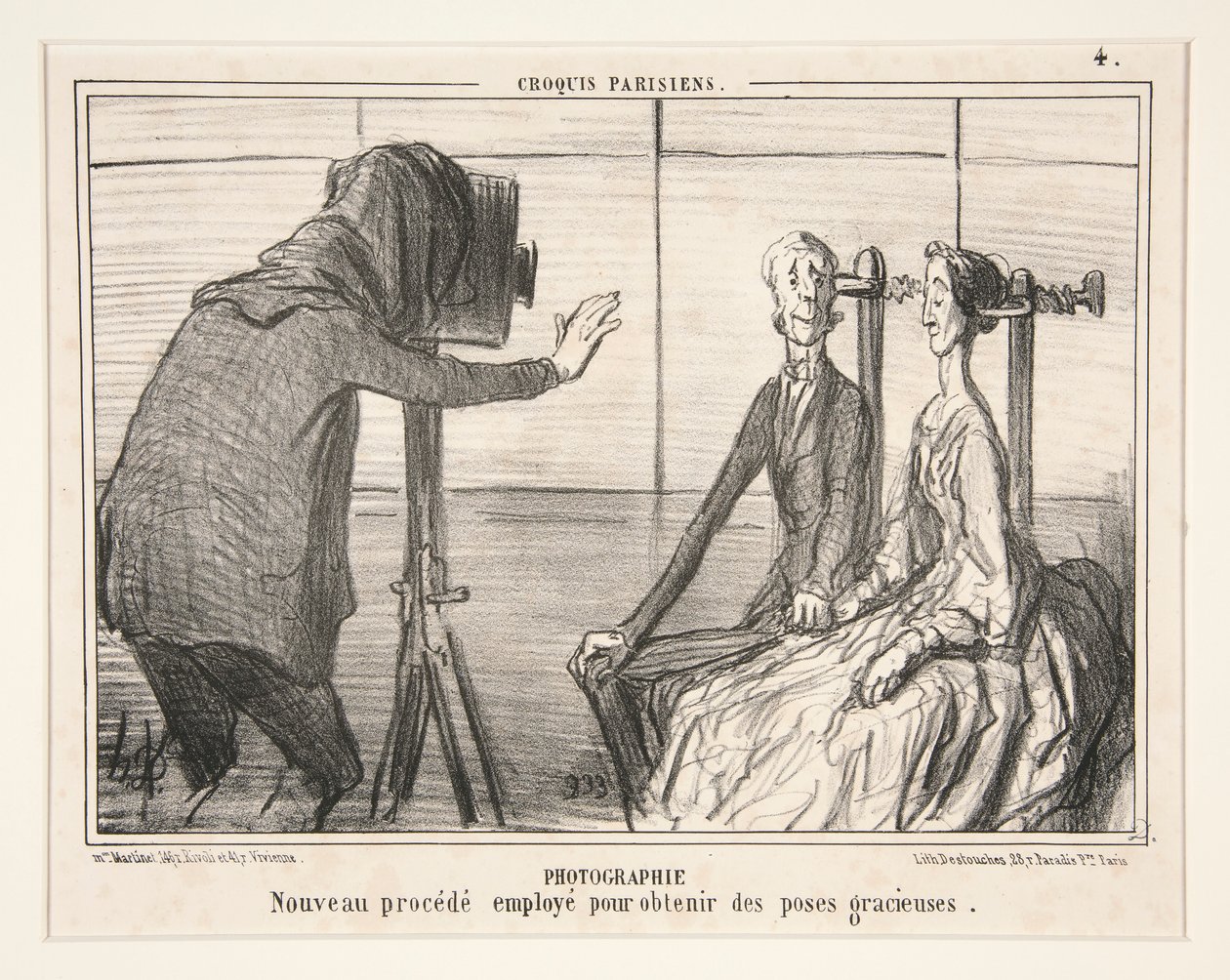 摄影。获得优美姿势的新方法，来自 Croquis Parisiens 作者 奥诺雷·杜米埃