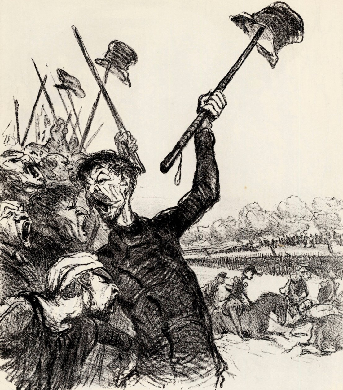 拉塔波尔和他的工作人员：皇帝万岁！，1851年。   作者 奥诺雷·杜米埃