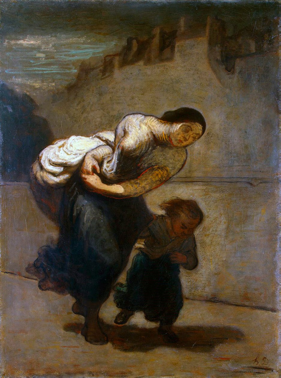 负担》，1850-1852。 作者 奥诺雷·杜米埃
