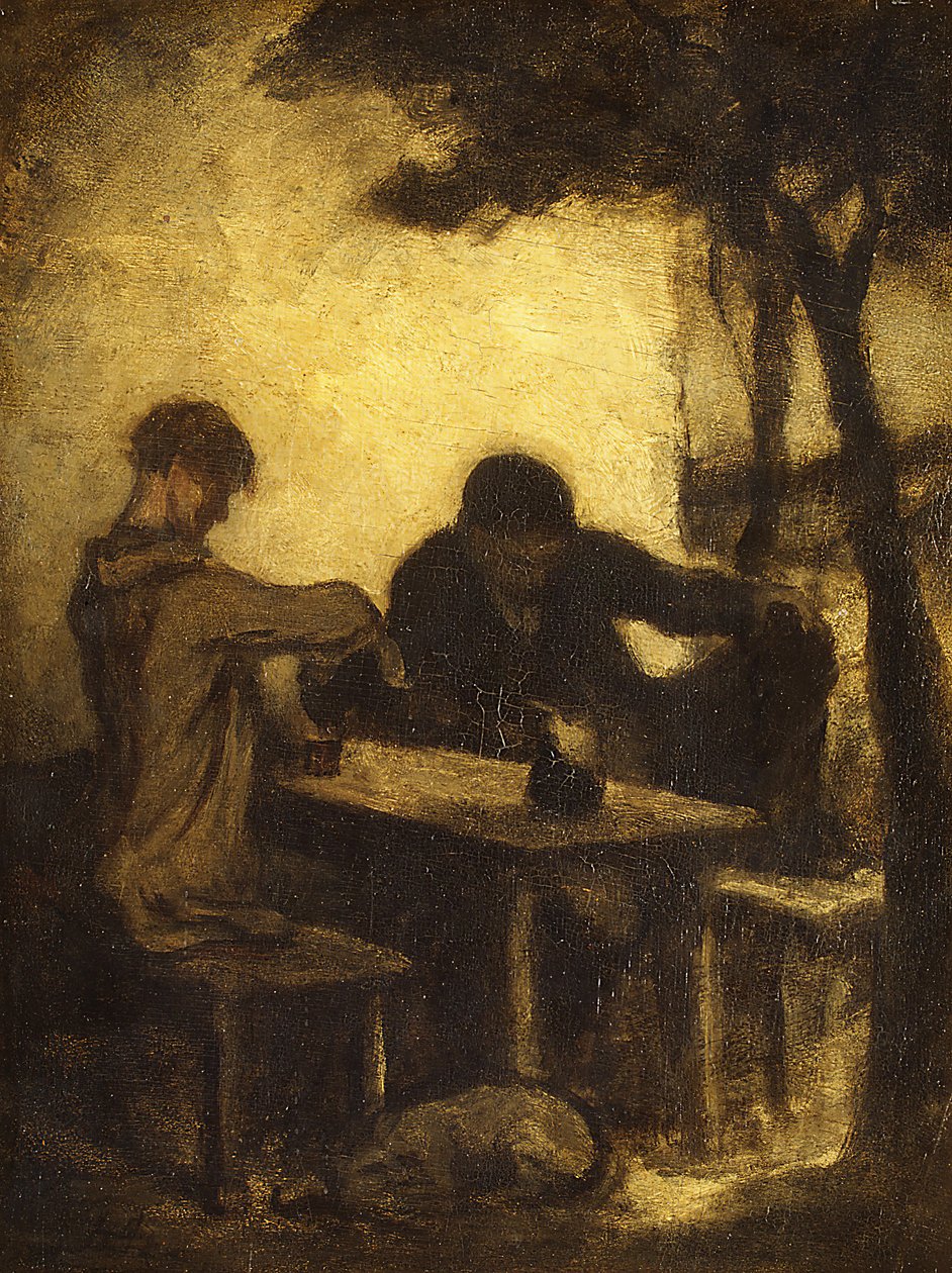 饮酒者，到1861年。 作者 奥诺雷·杜米埃