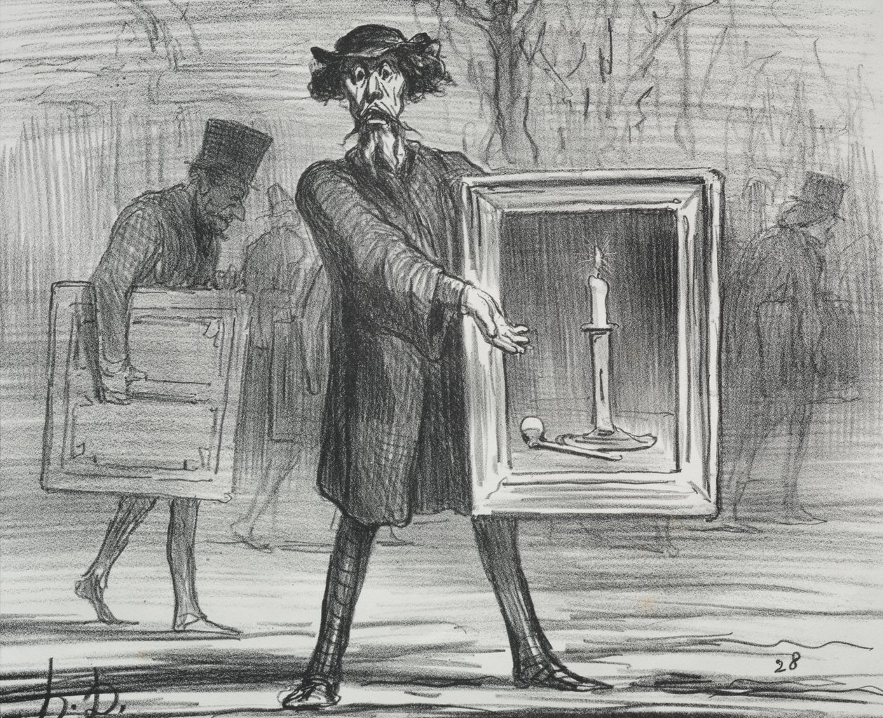 1859 年的展览会（图版 1）：他们拒绝了，无知者！ 作者 奥诺雷·杜米埃