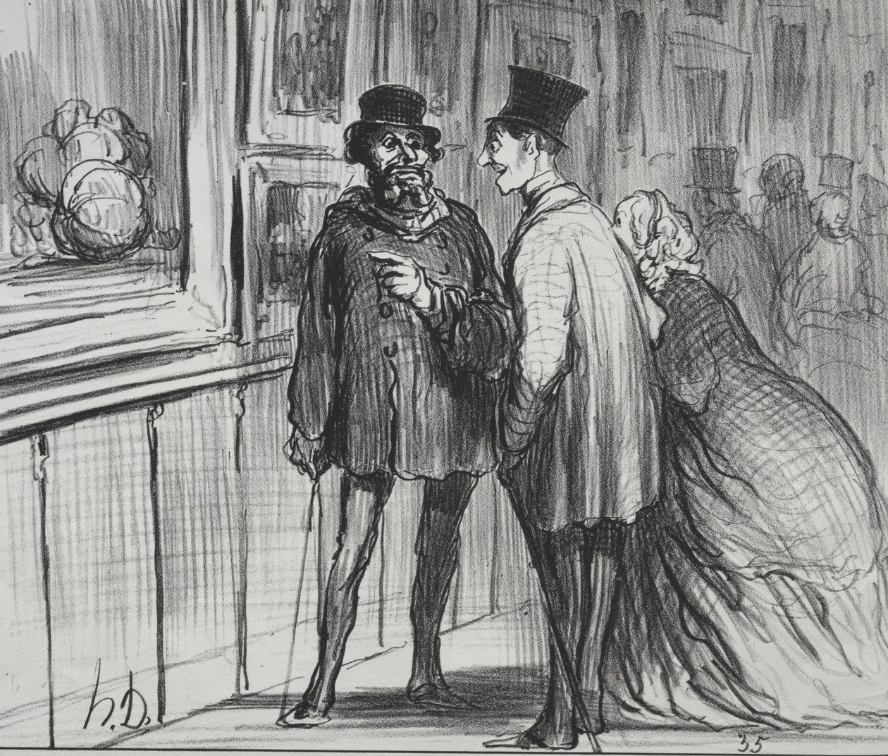 1859年画展第8版：曾作画的画家拒绝...，1859年。 作者 奥诺雷·杜米埃