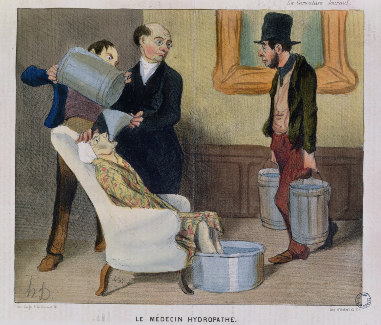 Hydropathic Doctor，来自&39;La Caricature&39;的漫画 作者 奥诺雷·杜米埃