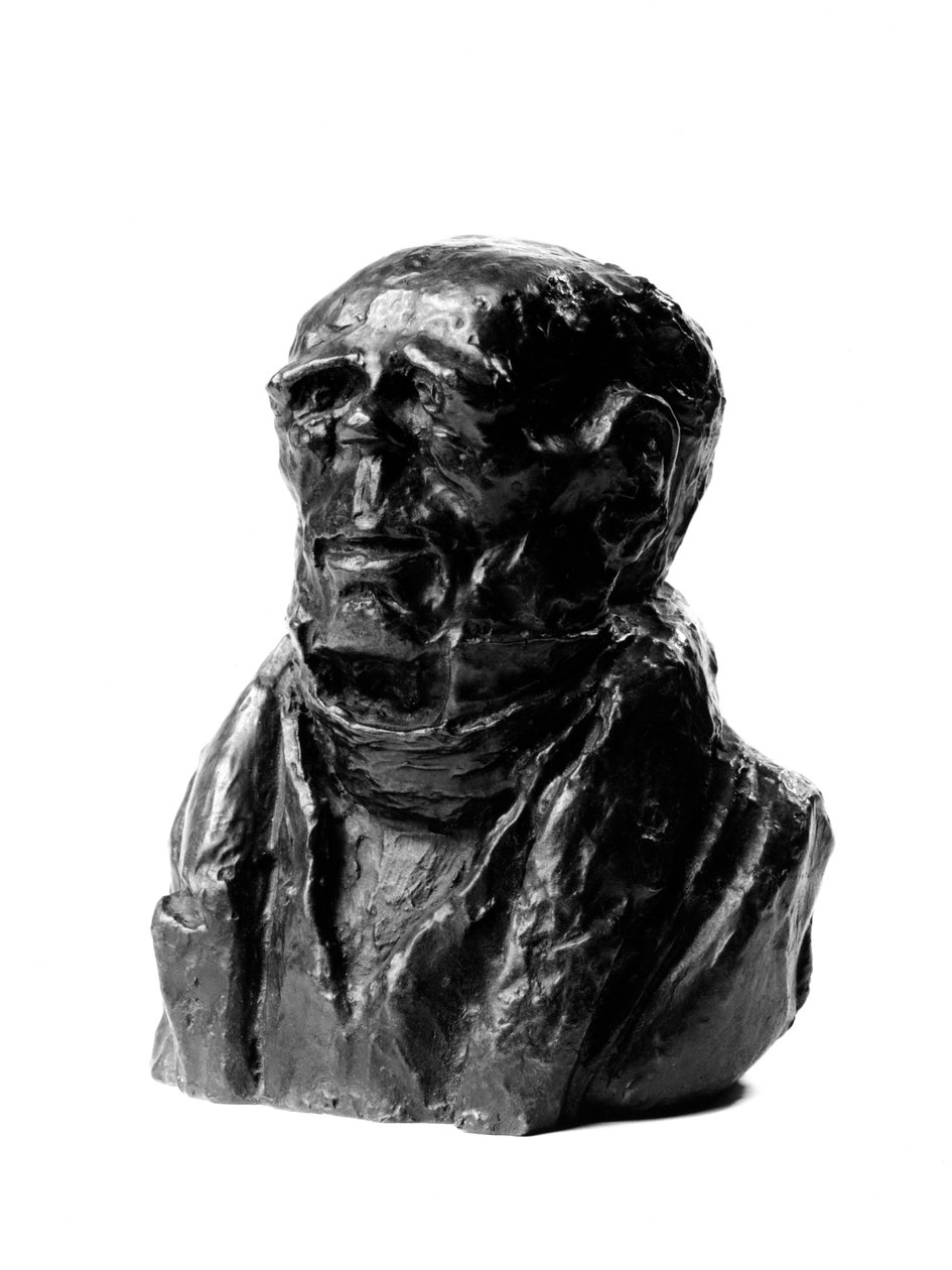 半身像负载 "Celebrites du Juste Milieu""Benjamin Delessert（1773-1847）的漫画，工业家和代表人物。终端tetu"。雕塑家Honore Daumier（1808-1879）19世纪。Inv L 48.2 Dim in cm H 17 x L 13 Museumee des Beaux Arts 作者 奥诺雷·杜米埃