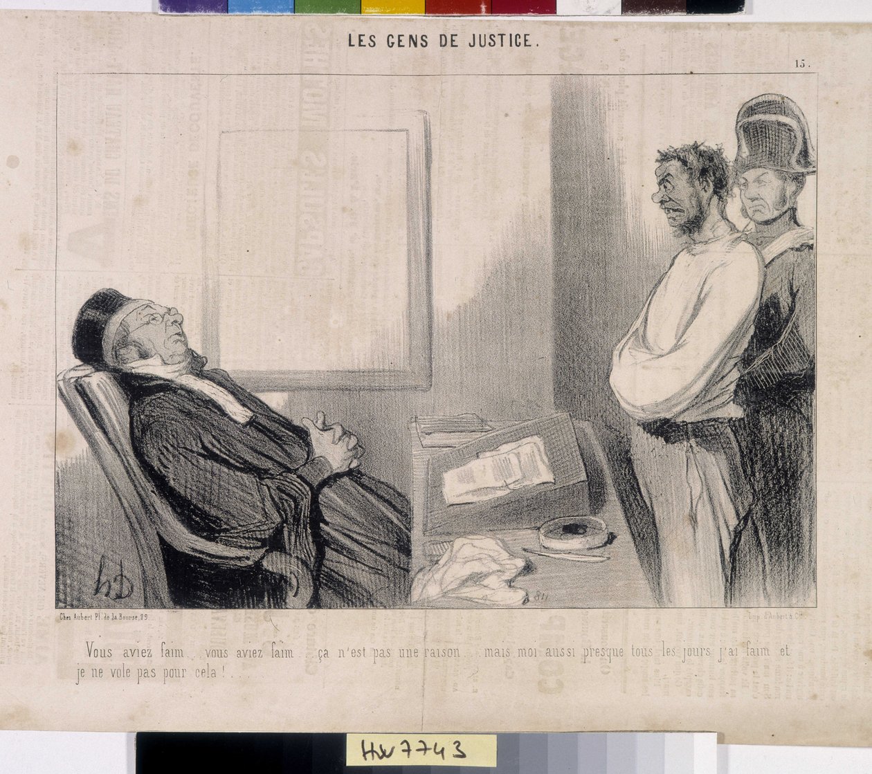 正义的人们。漫画作者Honore Daumier（1808-1879），37.5x28。摘自《查理报》，马赛隆尚宫美术博物馆。 作者 奥诺雷·杜米埃