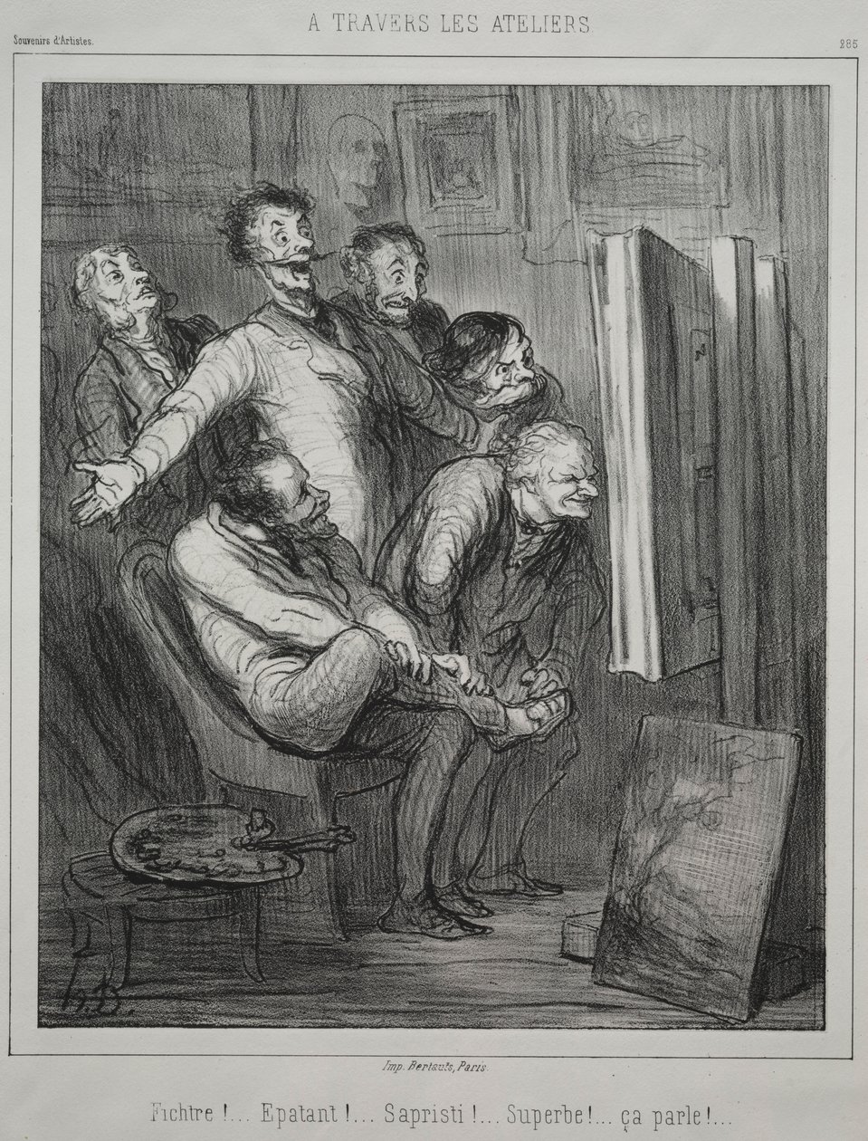 通过电影制片厂，1862年。 作者 奥诺雷·杜米埃