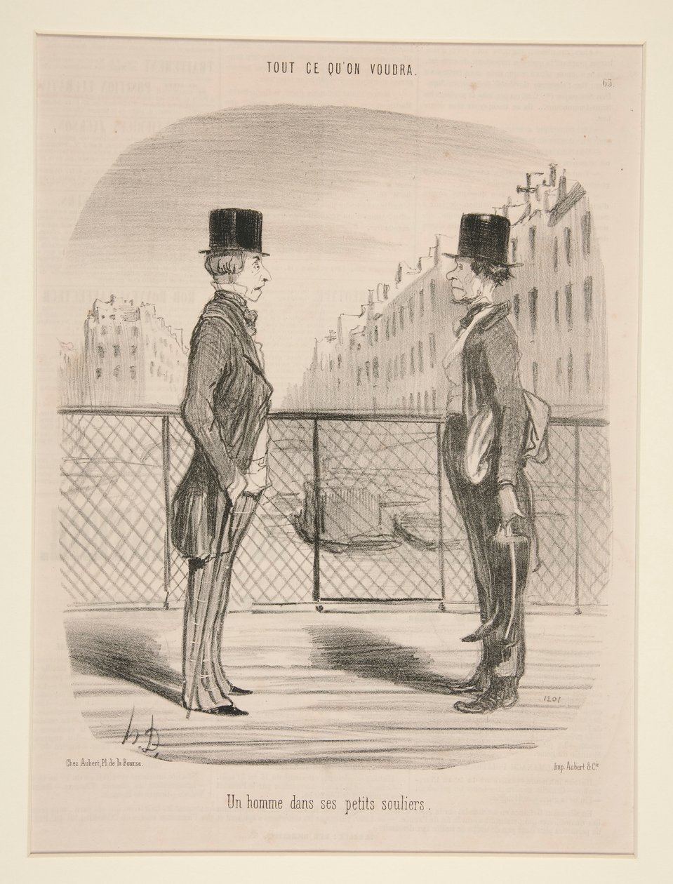 Un homme dans ses petits souliers, from Tout Ce Qu 作者 奥诺雷·杜米埃
