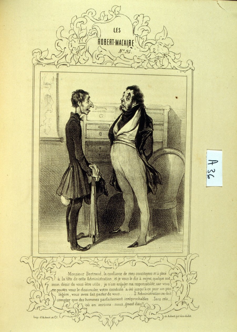 以《Les Cent》和《Robert Macaire》为题的关于思想和传说的Philipon插图。 作者 奥诺雷·杜米埃