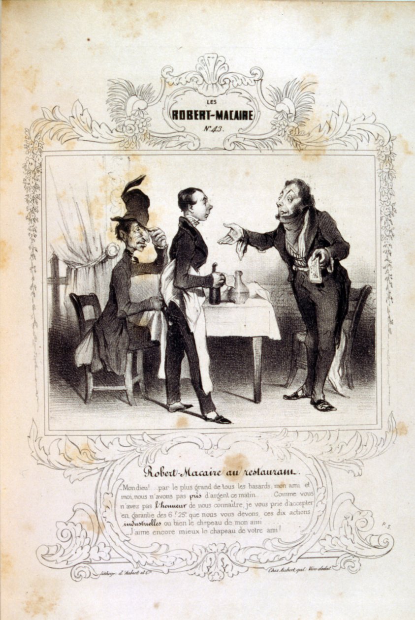 illustrations about ideas and legends Philipon under the title Les Cent and Robert Macaire 作者 奥诺雷·杜米埃