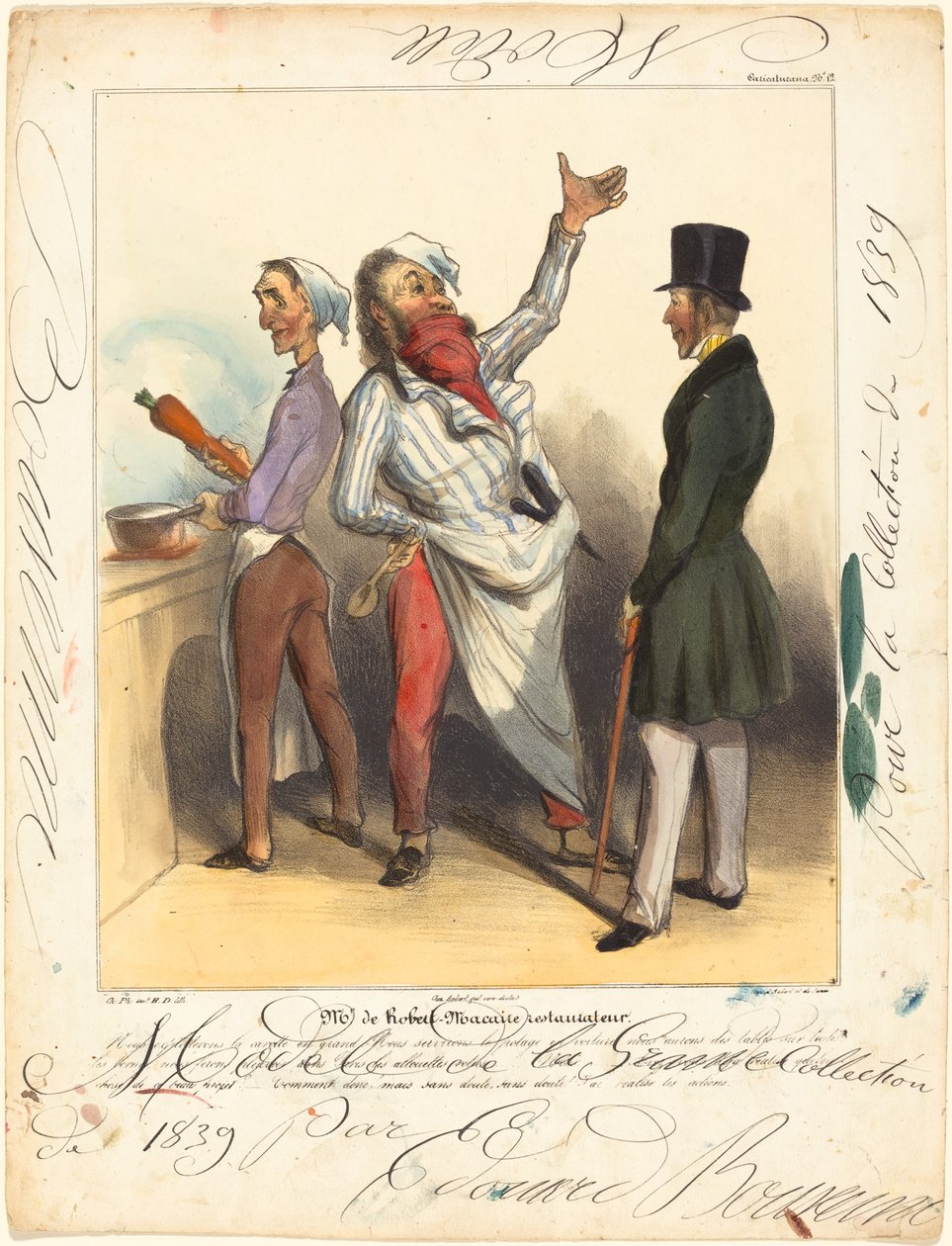 德-罗伯特-马凯尔先生修复师 作者 Honoré Daumier 和 Edouard Bouvenne