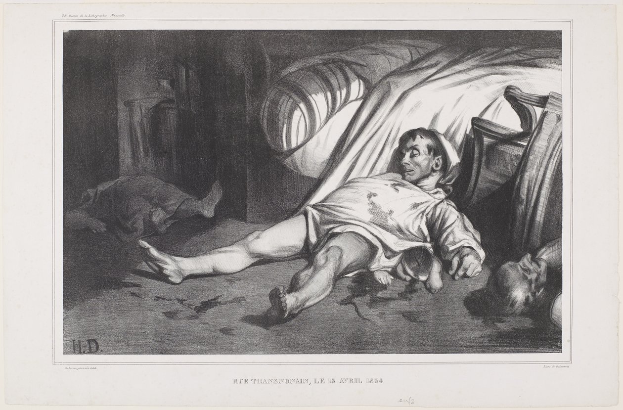 Rue Transnonain，1834年4月15日，1834年 作者 奥诺雷·杜米埃
