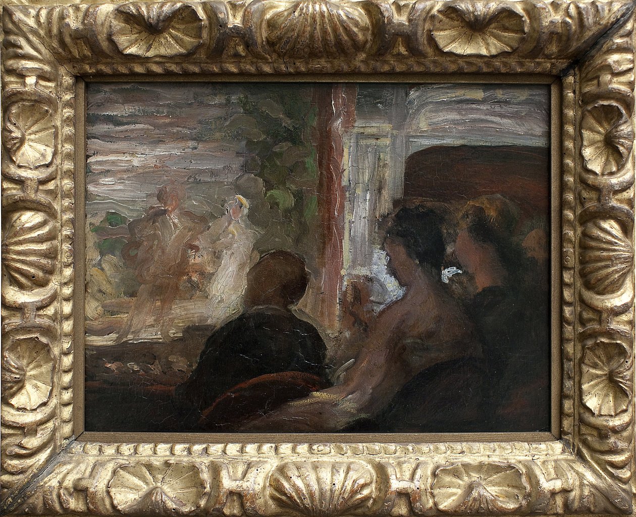 A theatre lodge. Painting by Honore Daumier (1808-1879), circa 1865. Art francais 作者 奥诺雷·杜米埃