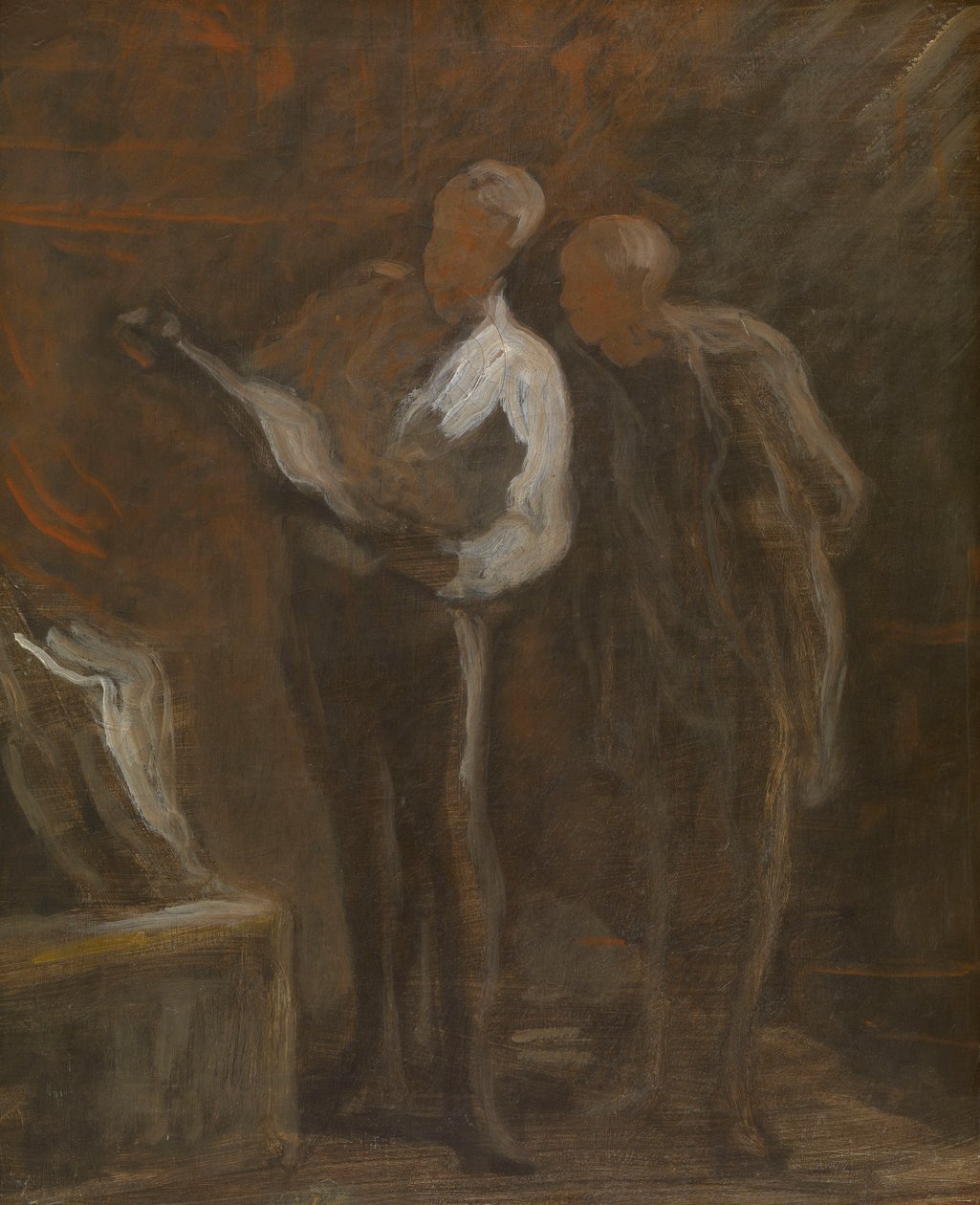 收集版画，约 1870-73（布面油画） 作者 奥诺雷·杜米埃