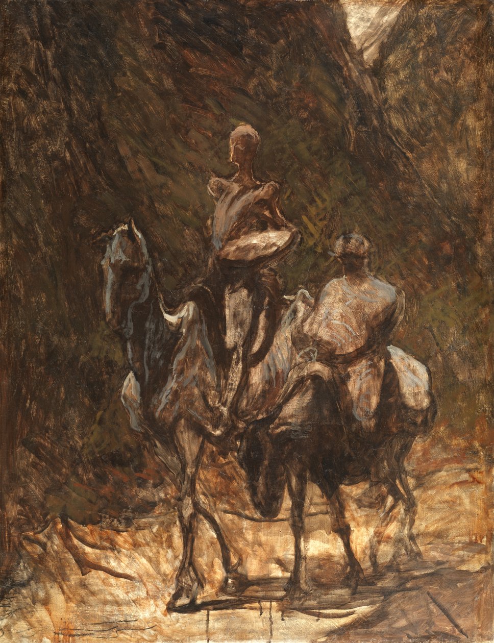 唐吉x德（Don Quixote）和桑乔·潘萨（Sancho Panza） 作者 奥诺雷·杜米埃