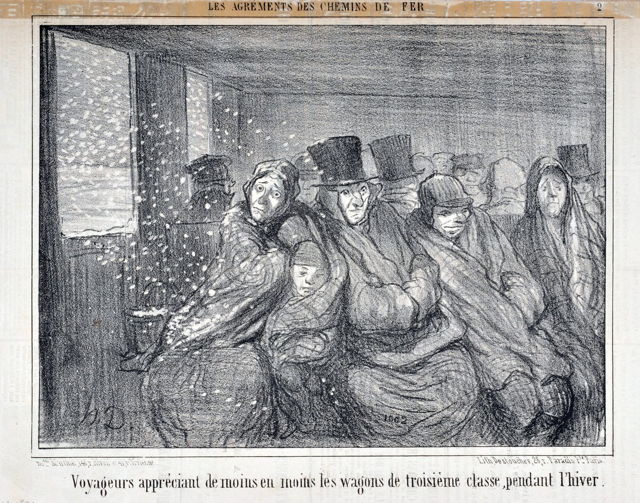 "Les Agrements des Chemin de fer "系列插图 作者 奥诺雷·杜米埃