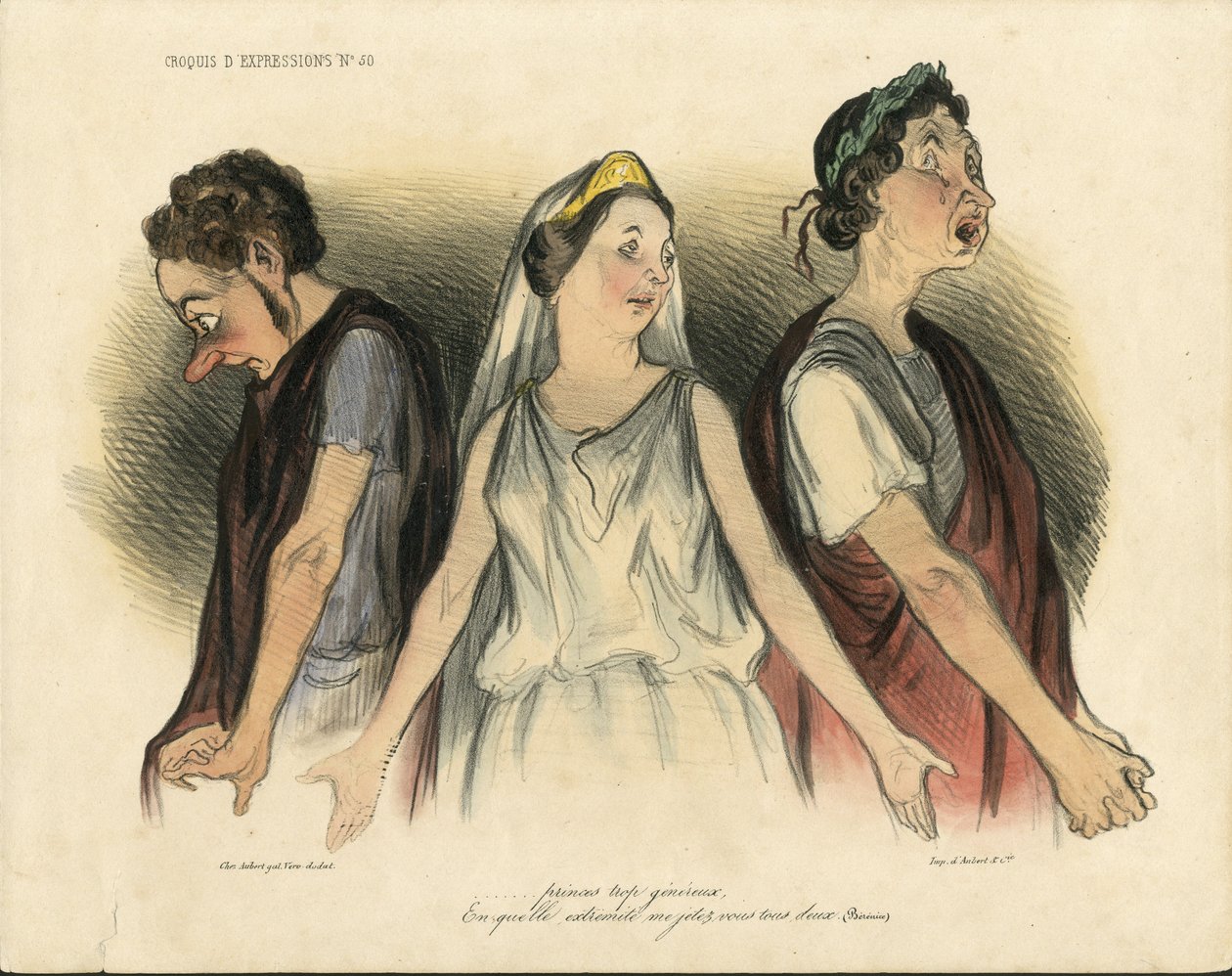 Honore Daumier (1808-1879)的插图dance - Theatre - Actor, actress Comedian 作者 奥诺雷·杜米埃