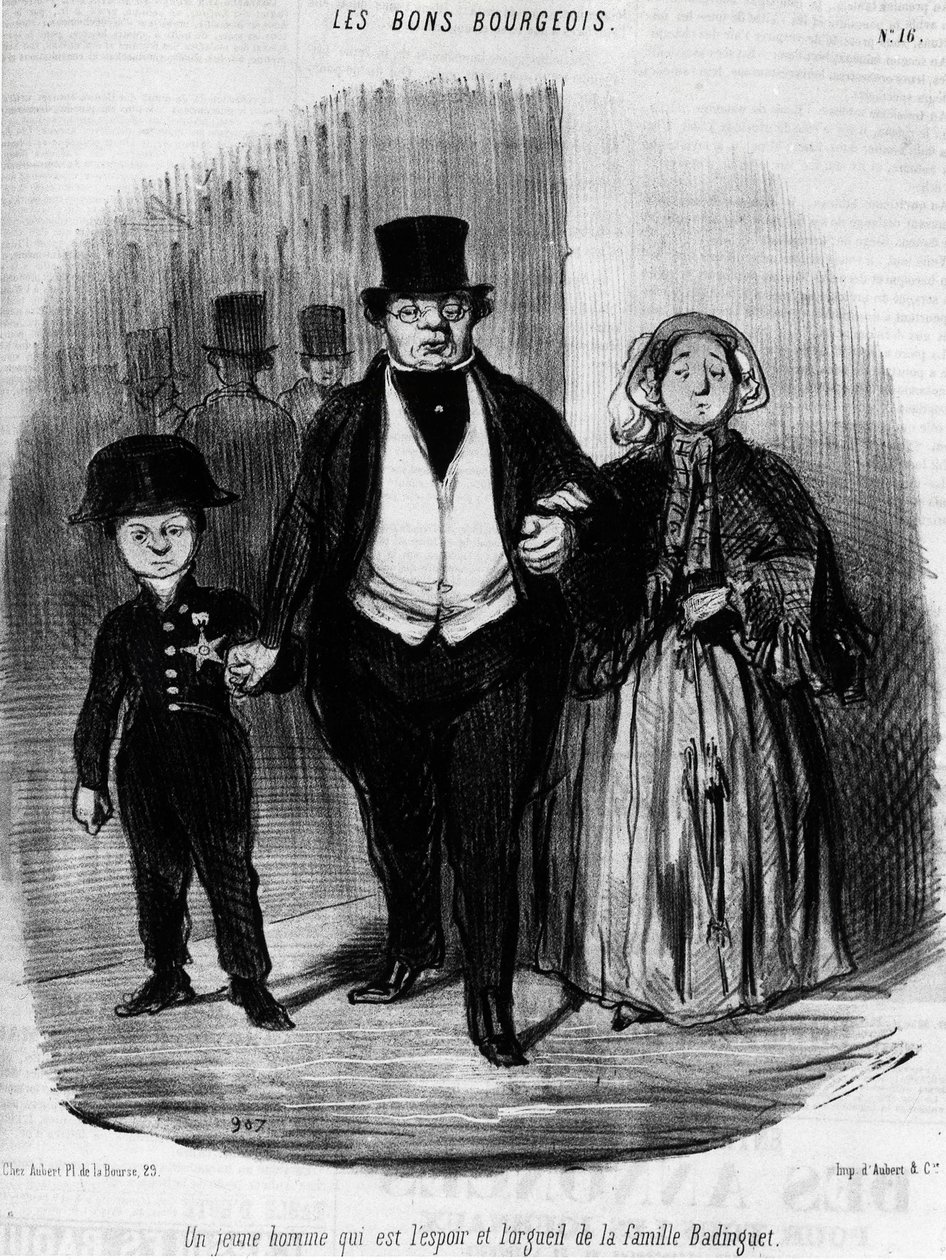 Les Bons Bourgeois - 杜米埃，在 16/09/1846 的“”Charivari”中。 作者 奥诺雷·杜米埃