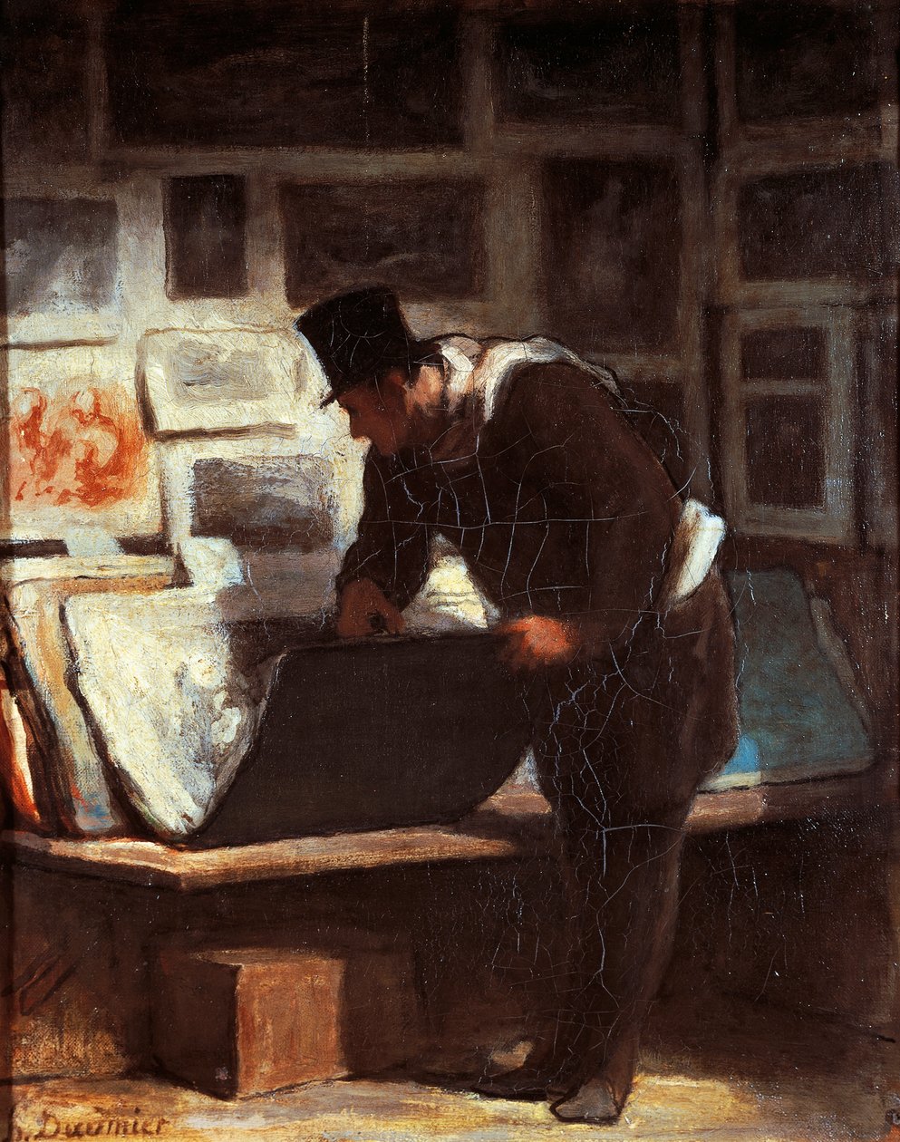 版画情人》，作者霍诺尔-多米埃（1808-1879 年） 作者 奥诺雷·杜米埃