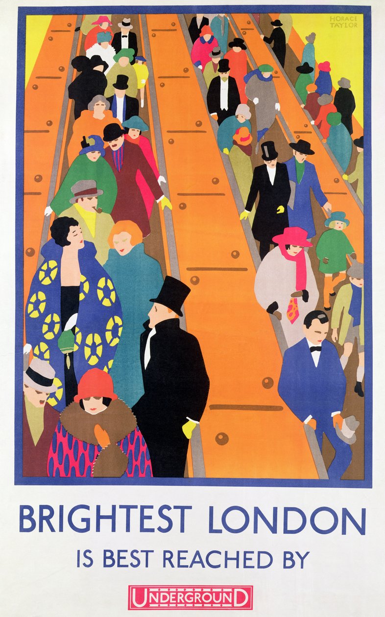 最亮的伦敦是1924年由地下达到的最佳，由Dangerfield公司印制 作者 霍勒斯·泰勒（Horace Taylor）
