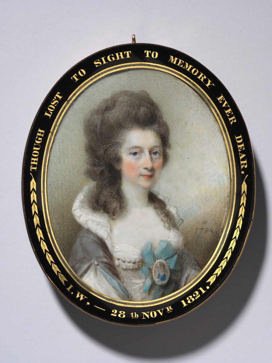 格蕾丝·安娜·纽汉纳夫人画像，1784年。 作者 霍拉斯·霍恩（Horace Hone）
