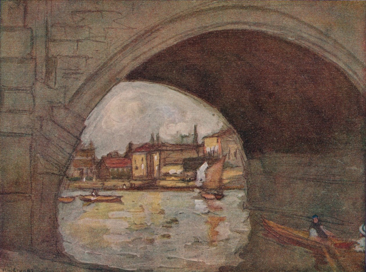 里士满河（The River），1910年左右，1918年 作者 霍拉斯·曼恩·利文斯