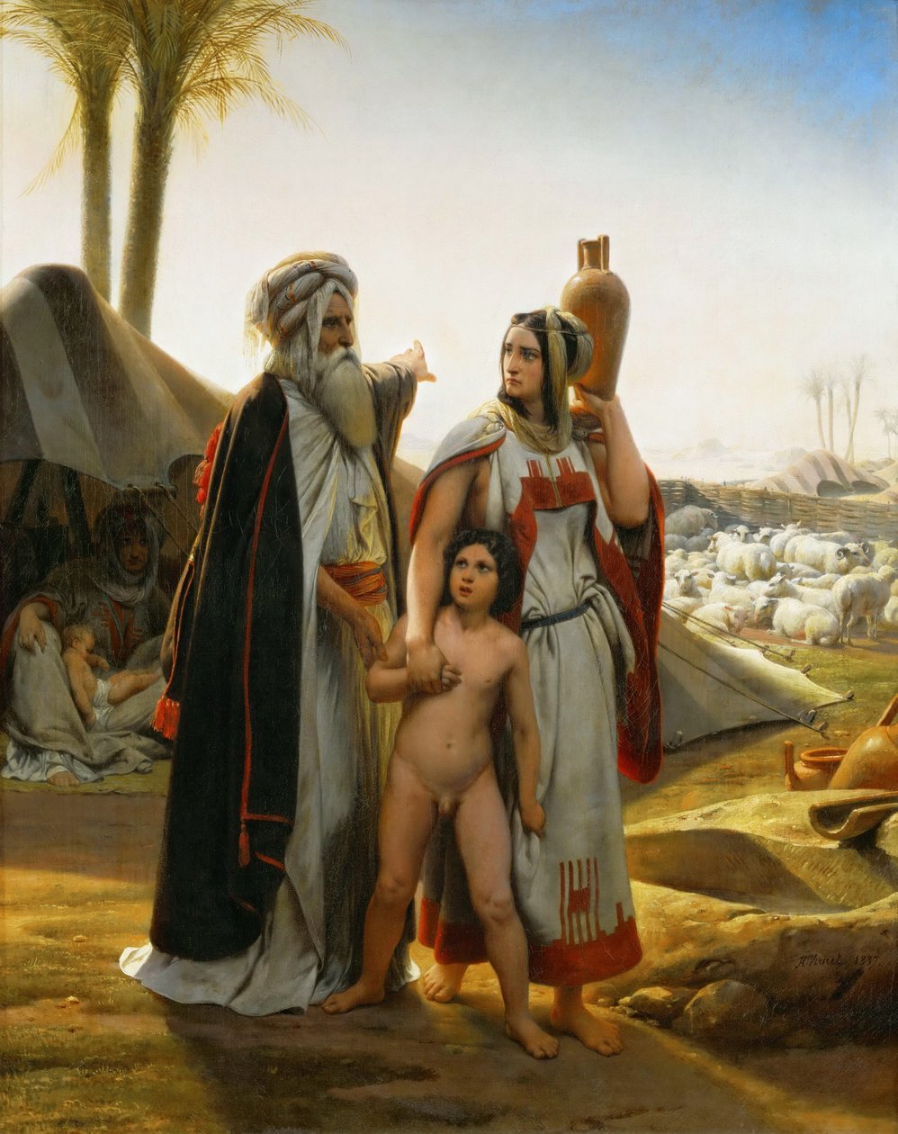 Agar chassée par Abraham The Repudiation of Hagar, 1837. 作者 埃米尔·让·霍勒斯·韦尔内