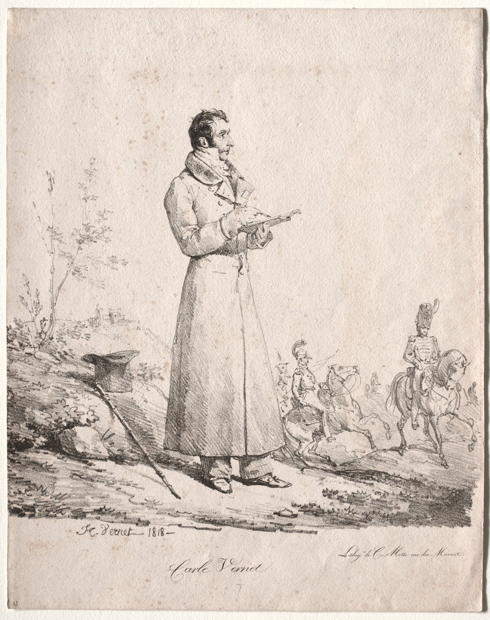Antoine Charles Horace Vernet，叫卡尔。 作者 埃米尔·让·霍勒斯·韦尔内