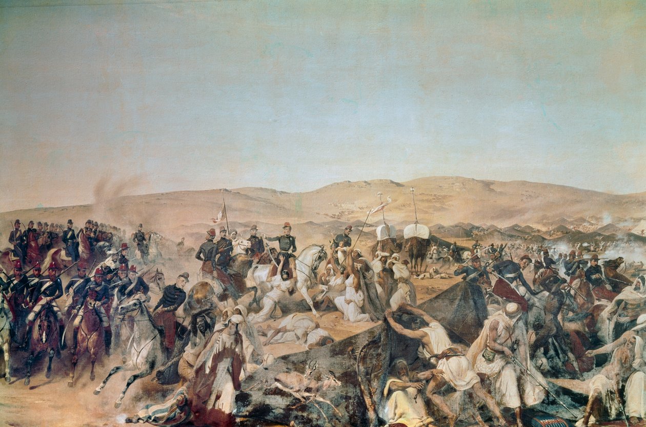 征服阿尔及利亚（1830-1847 年）：“” 奥马勒公爵在塔金捕获阿卜杜勒卡德尔（Abd-el-Kader 或 ibn Muhyi al-Din al-Hasani）（1807-1883 年）的 Smalah（Smala） 作者 埃米尔·让·霍勒斯·韦尔内