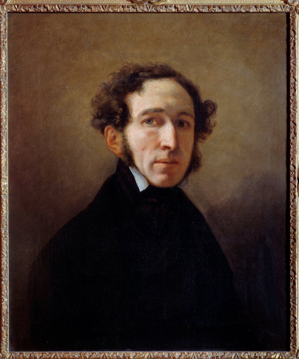 艾蒂安·阿拉戈（Etienne Arago，1802-1892 年）的肖像作家、政治家、巴黎市长。 Emile Dit Horace Vernet (1789-1863) 的绘画 作者 埃米尔·让·霍勒斯·韦尔内