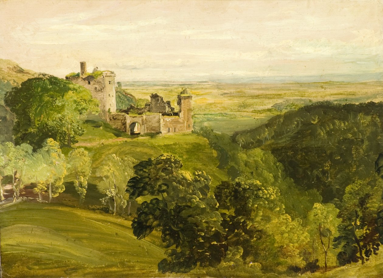 坎贝尔城堡（布面油画） 作者 霍拉索·麦卡洛克（Horatio McCulloch）