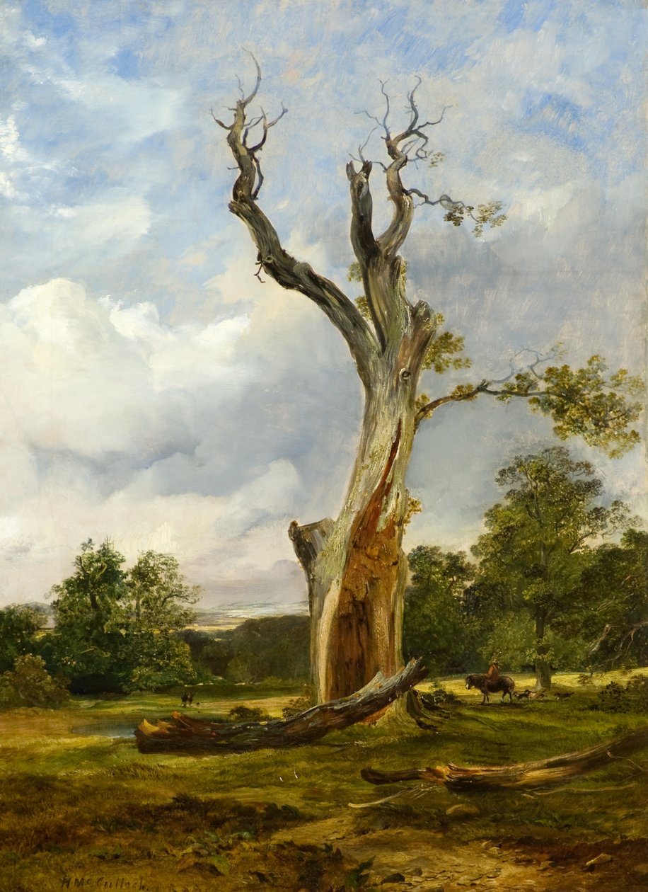 爆破树，约1838年（布面油画） 作者 霍拉索·麦卡洛克（Horatio McCulloch）